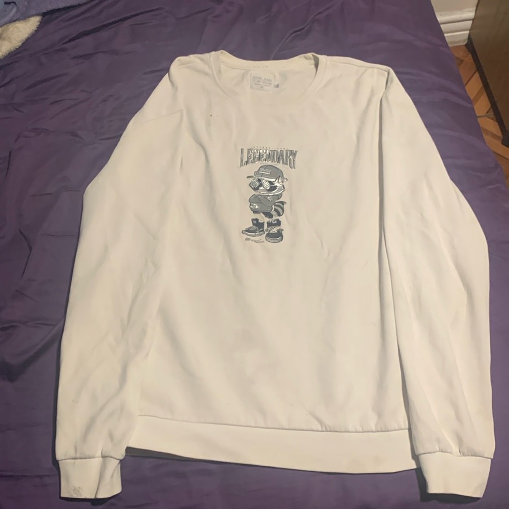 White, long sleeve thick and warm/comfortable